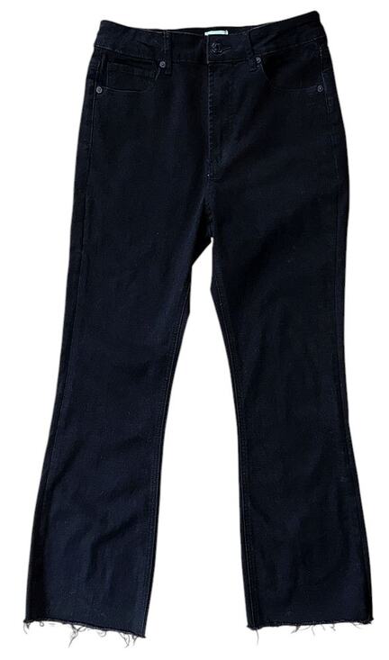 Articles Of Society Denim - Articles of Society High-Rise Cropped Flared Black Jeans Size 2 26X26
